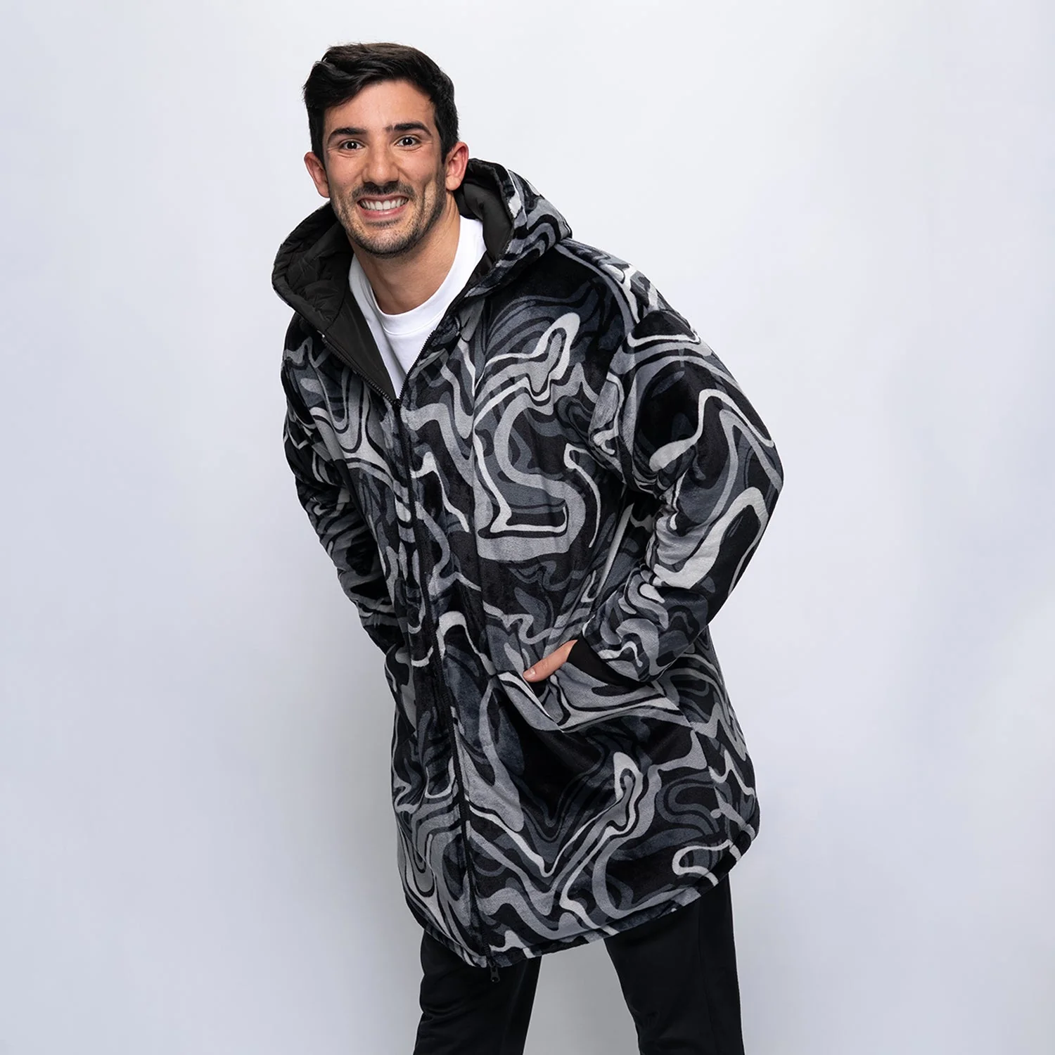 Black/Charcoal Swirl Print - Image 7
