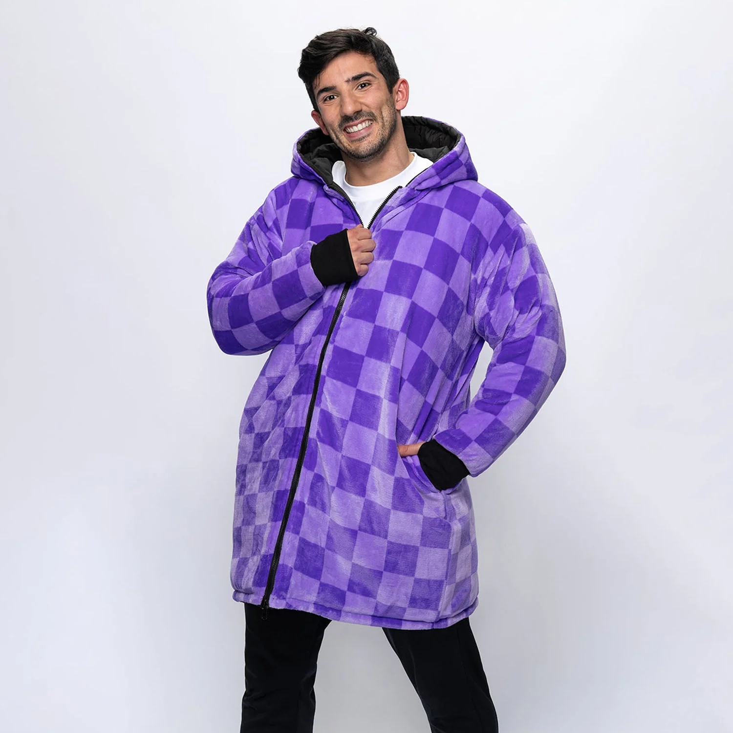 Black/Lilac Checker Print - Image 2