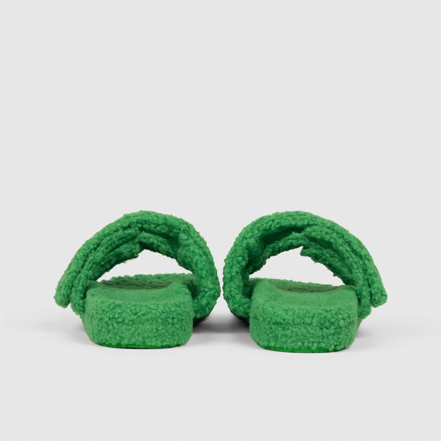 Green Two Strap Sherpa Slide - Image 5
