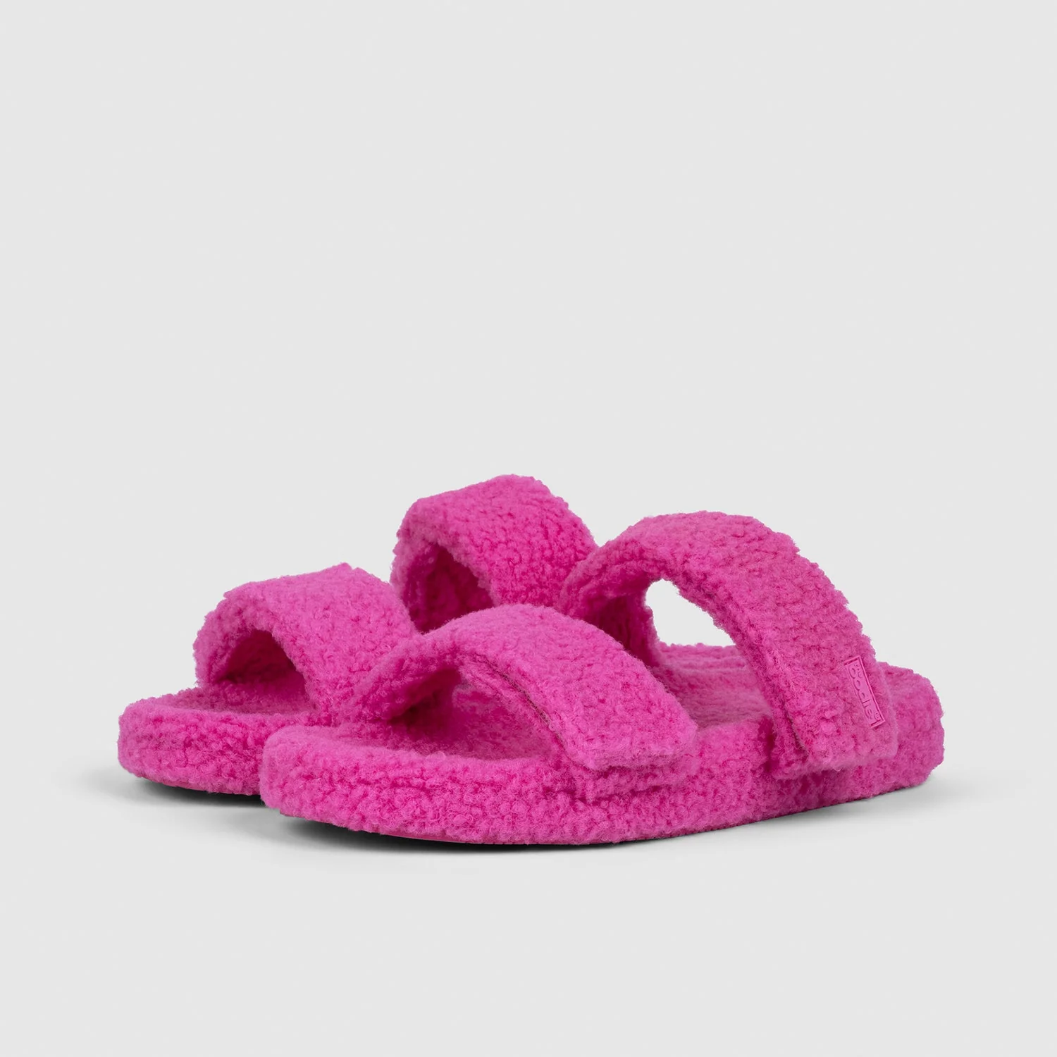 Pink Two Strap Sherpa Slide - Image 3