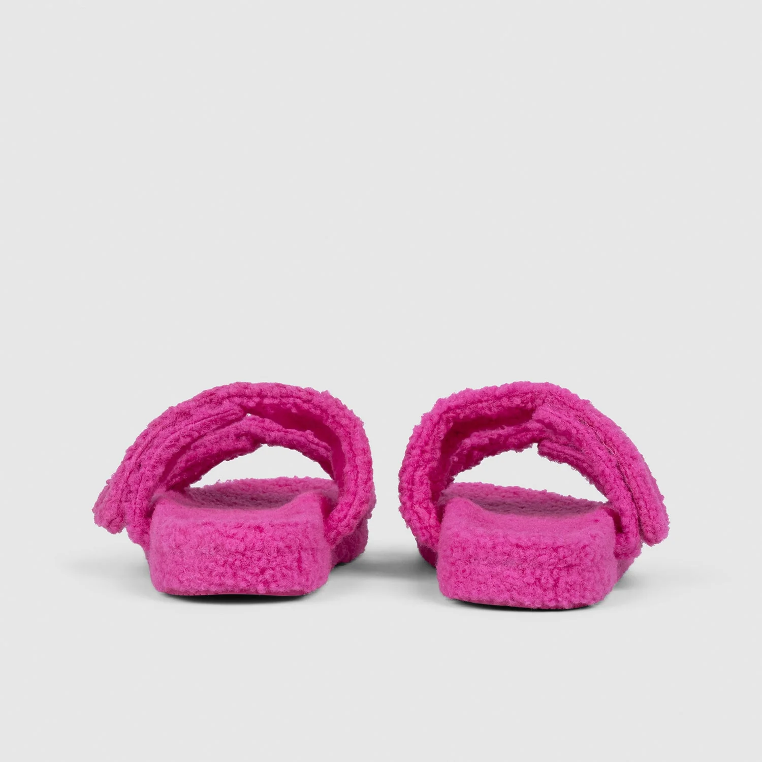 Pink Two Strap Sherpa Slide - Image 5